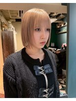 グッドフェローズ キタホリエ(GoodFellas kitahorie)&nbsp;透明感あるハイトーンレイヤーボブスタイルブリーチ透明感カラー