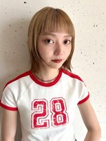 リーコ ベル 西区 横川駅(RICCO belle)&nbsp;ライトベージュの丸みボブ