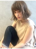 new open sand銀座　リラックスボブ×グレージュ