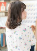 黒髪アッシュ小顔ハイライトカラー大人ボブa戸頭20代30代40代