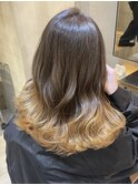 【zina渋谷】グラデーションカラー　ハニーブロンド