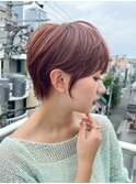 外ハネボブセクションカラーグラデーションカラーペールベージュ