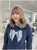 イメチェン◎ペールベージュ大人ガーリーハッシュカット