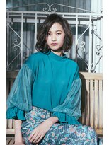 カバーヘア ブリス 大宮西口(COVER HAIR bliss) 透明感ダークアッシュかきあげ前髪こなれボブパーマtk大宮