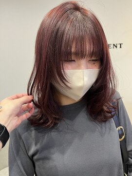 アパートメント 下関垢田店(APARTMENT) 顔周りレイヤー　暖色カラー　レイヤースタイル