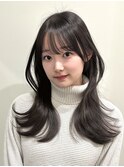 韓国風/レイヤー/小顔/前髪カット/髪質改善/グレージュ/透明感