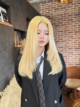 空 シールエクステ/抜きっぱなしブロンド