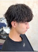 波巻きウルフヘアー