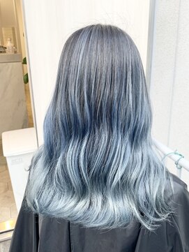 アンククロス 渋谷(ANKH CROSS) バレイヤージュ/ブルーシルバー/ペールブルー/シャドールーツ