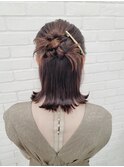 パーティーヘアセット/アップスタイル/シンプル/タイトヘア