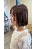大人かわいい丸みブラウン束感ショート☆ナチュラルシルエット
