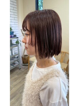 シフト(SHEEFT) 大人かわいい丸みブラウン束感ショート☆ナチュラルシルエット