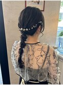 ヘアセット/福岡/天神/編みおろし/ヘアアレンジ/結婚式/二次会