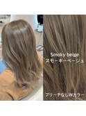 スモーキーベージュ髪質改善_レイヤーカットくびれヘア_N