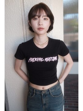 ハー(her) ミニボブ×グレージュ｜her都立大学