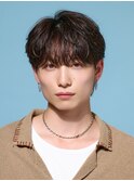 ニュアンスパーマラウンドシースルーショートマッシュ韓国