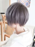 ミディアムボブ/アッシュグレージュカラー