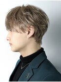 シースルーラウンドマッシュミルクティーベージュ