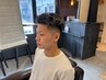 【メンズ/バーバー】メンズフェードカット＋金メッシュメンズカラー