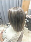 【白髪ぼかし効果も】ベージュバレイヤージュ