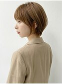 丸みシルエットの大人美人ショートボブ