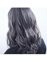 ニコリヘアワークス(nicori hair works)&nbsp;セミロング×グレージュ×ナチュラルハイライトカラー2