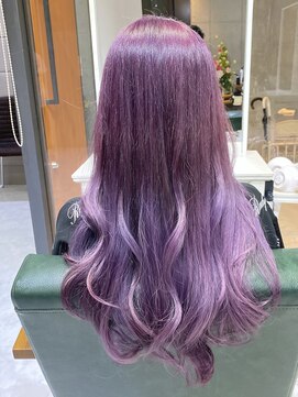 デイズ(days) パープルカラー＼ケアブリーチダブルカラー　ロングカット