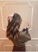 【ヘアセット】ガーリーハーフアップ♪