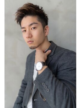 メゾンバイハバナ(maison by HAVANA) メンズビジネスツーブロックアップバング束感ショートマッシュ