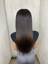 アンフィサンクミル 銀座(AnFye cinq mille)&nbsp;スパイラルパーマとブリーチをしている方を縮毛矯正で艶髪