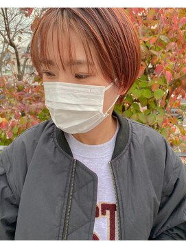 ツイギー 宮西店(TWiGGY) 軽めのマッシュショートピンクカラー