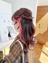 クリアーオブヘアー 一社店(clear OF HAIR)&nbsp;初カラーに！イヤリングピンク
