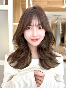 アフロートリノ(AFLOAT Leino) 大人可愛い韓国ヘア　くびれヘア　小顔顔まわりカット似合わせ#