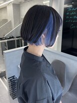 ジエクト カナウ(The Ect canow)&nbsp;モードヘア/インナーブルー/ミニボブ/ネイビーブルー