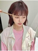 ピンクブラウンワイドバング