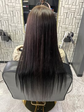 アローズ 久留米店(arose) 黒髪暗髪ブルーブラックワンカール美シルエットロング20代30代