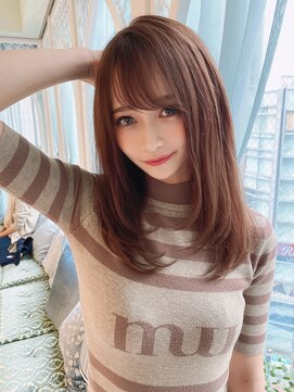 ロンド クラン 岡崎(Lond Clan) 低めレイヤー☆ブリーチ無しミルクティーベージュ