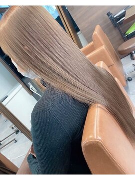 エヌプラス(N+) 切りっぱなしボブ/エアリーロング/美髪/ピンクブラウン