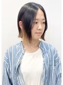 【松戸　石山】顎ライン外ハネ切りっぱなしボブ前髪なし