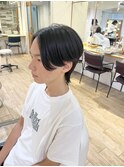 ナチュラルセンターパート　メンズカット