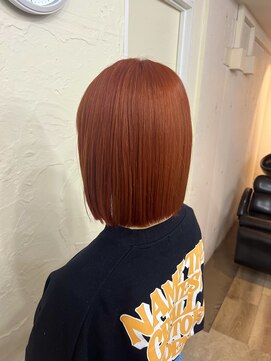 アジールヘア 北千住駅西口店(agir hair) オレンジカラー　イエベ　暖色カラー