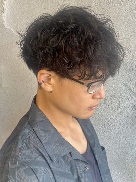 ニアウ 高崎店(Niau) メンズマッシュシャドウパーマナチュラル群馬高崎眉毛