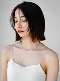 ◯ぱっつん前髪流し前髪薄めバング短めバング顎ラインボブパーマ