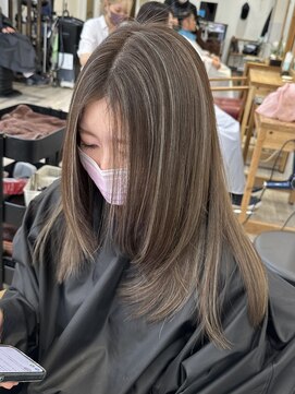 エトラ 渋谷店(etora) 小顔 ネビージュ　グレージュハイライトカラー◎