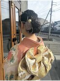 【 Blowfy 】成人式 着物 水引 ヘアアレンジ