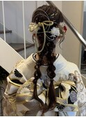 編みおろしヘア