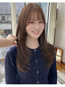 オブヘアージユウガオカ(Of HAIR Jiyugaoka) 【ロングレイヤー×ブリーチなしダブルカラー】