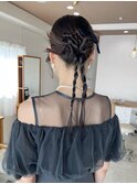 カチモリ ヘアセット お呼ばれヘア
