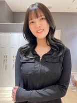 バランス ヘアーアンドアイラッシュ 野田店(balance.) 【髪質改善ロング×オリーブグレージュ×透けバング】