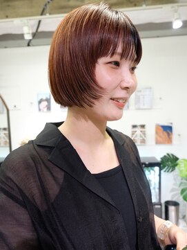 ムロ(Mulo) 大人マッシュボブ|オレンジブラウンカラー
